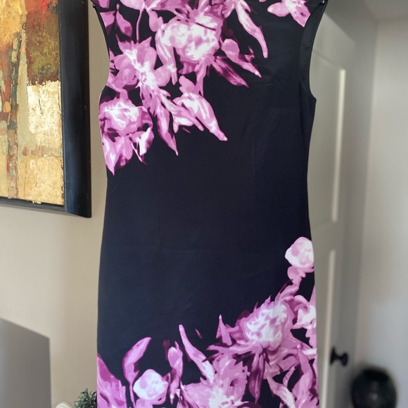 Anne Klein purple and black sheath dress - Picture 3 of 3